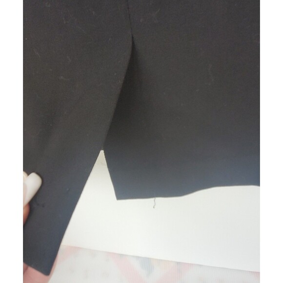Womens Black Pencil Skirt Josephine Essentials Size 14 Knee Length Back Slit NWT - Picture 6 of 12